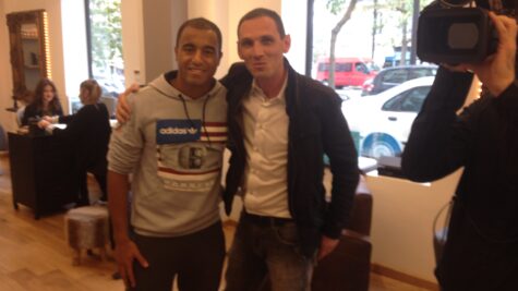 Olivier Schwob avec son ami Lucas Moura joueur du PSG à l'époque